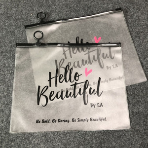 PVC Plastic Bags For Packaging Clothes/FoodMatt Plastic Zip Lock Plastic Bag,Custom Printing Logo