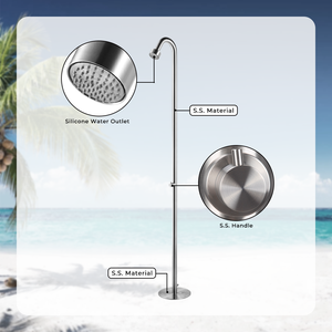 Columna de Ducha Exterior de Acero Inoxidable 316 para Agua Fría, para <span class=keywords><strong>Piscina</strong></span> o Uso en la Playa - Product Image 4