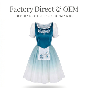 Ombre Peasant <b>Ballet</b> Dress La Fille Mal Gardée Coppelia Romantic <b>Tutu</b> European Village <b>Ballet</b> Gown Professional Stage Dancewear - Product Image 1
