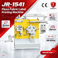 Machine d'impression d'étiquettes textiles Flexo JR-1541, largeur de ruban de 155 mm, imprimante d'étiquettes textiles de haute précision pour vêtements, avec garantie d'un an