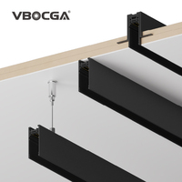 Système d'éclairage sur rail magnétique Rail encastré 12W Spot d'éclairage au plafond Lampe de calandre pliante Downlight monté en surface