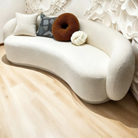 Nouveau canapé incurvé de style luxueux à motif Paisley, chaise longue moderne pour salon, streaming en direct, appartement, bureau style influenceur