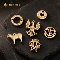 Étiquette métallique HONMEO pour jeans, logo personnalisé en alliage de zinc pour vêtements, chaussures, sacs, étiquette métallique