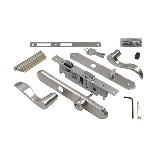 Beliebte Satin Nickel langlebige Türgriff verriegelung vorne hinten Hebel Zylinder Home Security Riegel mit Schlüsseln Doppeltür - Product Image 4