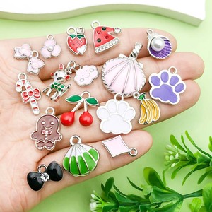 Colored Drip Alloy Pendant Mixed Shapes DIY Jewelry Accessories For Bracelet <b>Necklace</b> Making With Pearl And Strawberry <b>Cherry</b> - Product Image 2
