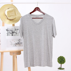 <span class=keywords><strong>T</strong></span>-<span class=keywords><strong>Shirt</strong></span> Casual primaverile <span class=keywords><strong>Moda</strong></span> <span class=keywords><strong>t</strong></span>-<span class=keywords><strong>Shirt</strong></span> da uomo tinta unita con scollo a V camicia Base da uomo - Product Image 6
