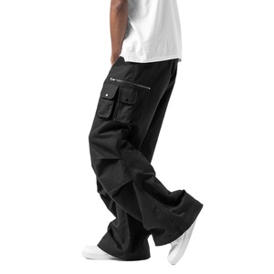 Pantalon cargo noir surdimensionné pour homme, nouveau design, multi-poches, style streetwear, pantalon cargo pour homme - Product Image 5