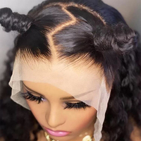 Perruque Bob Foxen Sans Colle en Cheveux Naturels Vietnamiens, Perruque Frontale en Dentelle de Cheveux Humains avec Frontal, Courte et Frisée en Cheveux Birmans