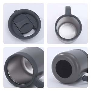 Custom logo Promotional Business Gift Vacuum Office <b>Double</b> <b>Wall</b> Insulated Coffee Cup 12oz Stainless Steel Coffee Mug Wiht Handle - Product Image 3