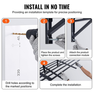 Jh-mech nhà để xe kệ treo tường 1600 lbs tải công suất lưu trữ nhà để xe giá kệ kim loại cho tường nhà để xe - Product Image 4