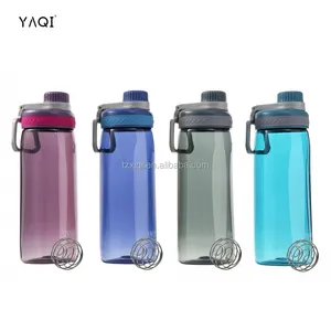 Reusable Outdoor Sports Plastic Tritan Shaker Water Bottle With 304 SS Ball