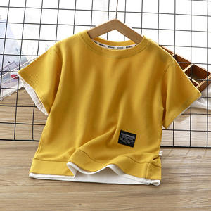 Ensemble deux pièces coréen en coton gaufré à manches courtes pour bébé garçon, collection été 2025 - Product Image 3