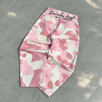Fabricant de vêtements Ouna, jeans à jambe droite personnalisés avec motif camouflage imprimé, jeans à pattes d'éléphant, streetwear, jeans brodés