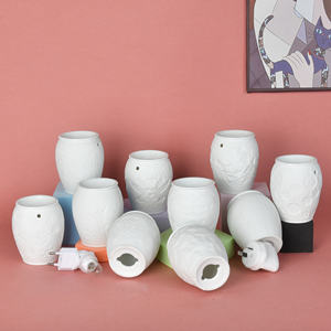 Chauffe-cire électrique en céramique, chauffe-cire pour cire parfumée, brûleur à huile avec ampoules Edison, chauffe-parfum pour - Product Image 3