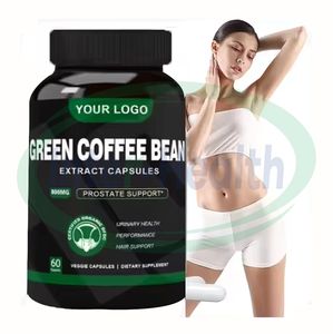 Ausreson Halal Suplemento Extracto de grano de café verde 50% Ácido clorogénico Cápsulas de extracto de granos de café verde - Product Image 1