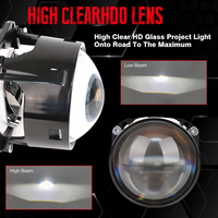 Nouvelle Arrivée Bi Led Projecteur Lentille 2.5 Pouces Double Lampe Coupe Biled Laser Projecteur 110W 6000K Super Lumineux H4 Laser Phare