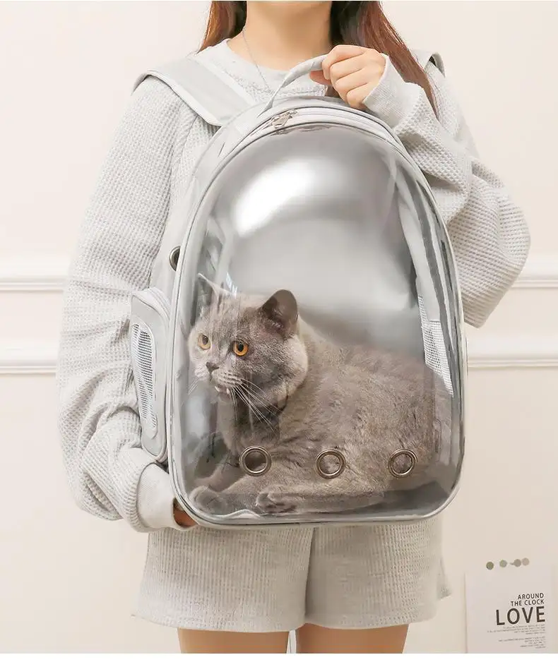 Space Capsule Transparente Katzen tasche Ausgehen Atmungsaktive Doppelschulter-Haustier tasche Tragbare Katzen tasche Haustier bedarf