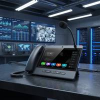 Téléphone IP vidéo intelligent A320i, écran tactile 10,1 pouces, caméra 8MP, 20 lignes SIP, WiFi 5G, BT, PoE Gigabit, conférence 10 participants, Android OS, combiné PTT