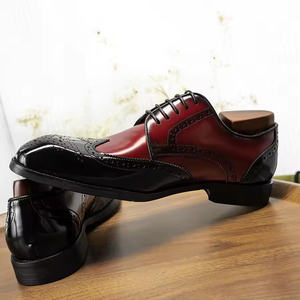 Zapatos Oxford de Vestir para Hombre, Hechos a Mano, de Cuero Genuino, con Cordones, Impermeables, Transpirables, para Oficina, Negocios y Uso Casual - Product Image 2