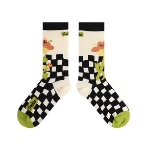 Spring Summer Plaid <b>Socks</b> Women Literary Fresh Style Contrast Color Cotton <b>Socks</b> Wholesale - Product Image 3