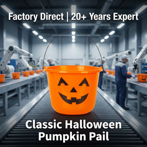Simpatico Secchiello di Plastica a Forma di <span class=keywords><strong>Zucca</strong></span> per Bambini, Contenitore per Caramelle di <span class=keywords><strong>Halloween</strong></span>, <span class=keywords><strong>Decorazione</strong></span> - Product Image 5