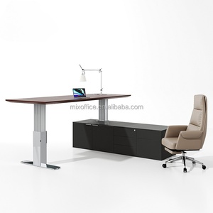 Escritorio de elevación eléctrico inteligente de doble motor, escritorio de negociación de jefe supervisor, escritorio ejecutivo simple moderno para <span class=keywords><strong>oficina</strong></span> - Product Image 3