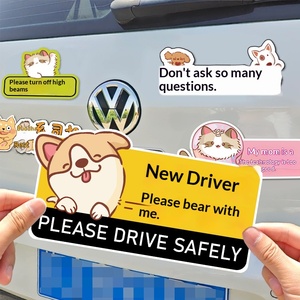 Nouvel Autocollant de Voiture Magnétique Créatif et Mignon pour Conducteur Débutant, Motif Agricole, Avertissement de Maintien de Distance, Vente en Gros - Product Image 2