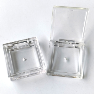 Y025, alta calidad, cuadrado, claro, duro, personalizado, Etiqueta Privada, plástico vacío, rubor en Caja, embalaje, polvo compacto, caja compacta - Product Image 3
