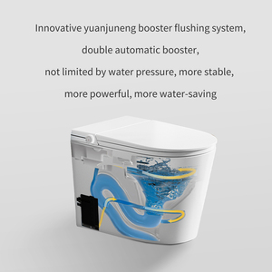 Nhà khách sạn thiết bị vệ sinh điện closestool sàn đứng gốm một mảnh <span class=keywords><strong>commode</strong></span> tự làm sạch vòi phun phòng tắm nhà vệ sinh - Product Image 4