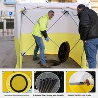Abri portable d'extérieur à une chambre, tente de camping pop-up en fibre de verre et tissu Oxford, utilisable en toutes saisons, imperméable, résistante au soleil et au froid