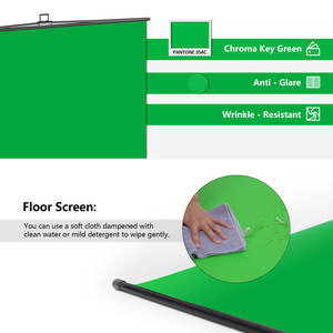 RAUBAY Pantalla Verde Plegable - Fondo FloorFlex con Extensión de Suelo 7x7x7 pies - Fondo Portátil Retráctil para Chroma Key - Product Image 4