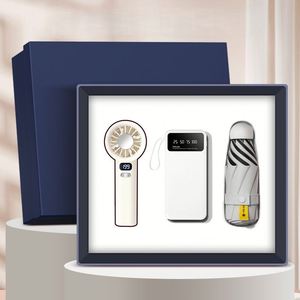 Premium Custom 3-in-1 <b>Gift</b> Set with Fan Umbrella & Power Bank Ideal for Enterprise Branding & Client <b>Gifts</b> - Product Image 5