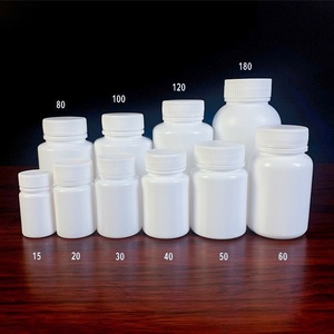 ขวดพลาสติกสำหรับเก็บยาแคปซูลเม็ดหนาเกรดอาหารสีขาว - Product Image 2