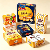 Individuell Bedruckte Keks- und Gebäckverpackung Faltbare Kartonbox Lebensmittelechte Einzelhandelsverpackung