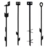 Tarière de sol robuste pour armatures avec hélice métallique