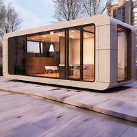 Maison modulaire de luxe de haute qualité, moderne, en conteneur, petite maison intelligente, capsule spatiale pour utilisation en villa