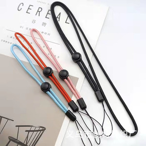 Cordon de téléphone noir, long et court, en plastique, réglable, avec boucle pour téléphone portable - Product Image 4