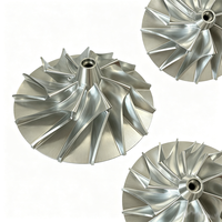 Impulsor Mecanizado por CNC de Alta Calidad, Piezas de Turbina Metálicas de Precisión con Diseño de Aspas Complejas