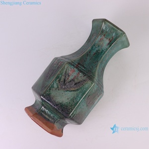 Vaso di <span class=keywords><strong>ceramica</strong></span> regalo decorativo verde trasformato in forno cinese - Product Image 4