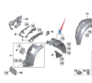 51712990089สำหรับ BMW <span class=keywords><strong>X1</strong></span> <span class=keywords><strong>E84</strong></span>ซับล้อหน้าซ้าย - Product Image 4