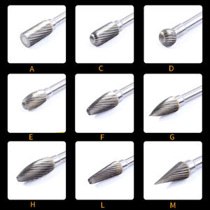 Fraise rotative en carbure fraise en acier au tungstène tête de meulage électrique fichier pneumatique vent meulage stylo noir forets - Product Image 4