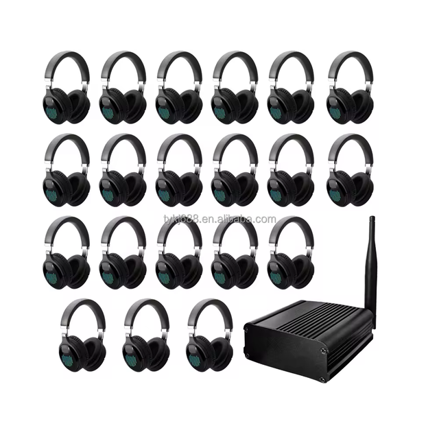 Best Silent Disco Headphones 3 Channel LED Wireless Party Headset DJ Dance Headphones Hi-Fi Sound