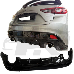 AXELA 2014-2016 Hatchback <span class=keywords><strong>Sedan</strong></span> Sistema de frenos antibloqueo de alta calidad Labio trasero del coche Rejilla circundante trasera negra brillante - Product Image 1