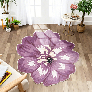 Alfombra Redonda con Diseño Floral Personalizado de Fábrica ODM OEM, Lavable, Antideslizante, para Sala de Estar, Dormitorio, Cocina, Salón de Té - Product Image 1