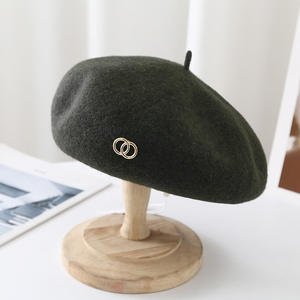 Berretto da <span class=keywords><strong>donna</strong></span> professionale personalizzato in lana francese con Logo per adulti in pizzo ricamato per abbigliamento o feste Casual invernali - Product Image 4