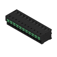 2913690000 1 fila de terminales para placa de circuito impreso, 11p, paso de 5 mm, 40 V, montaje, 90°, negro, serie OMNIMATE4.0