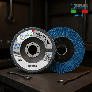 Disque à lamelles professionnel Fervi DF8100, disque abrasif sans fer pour le ponçage du métal - Product Image 2