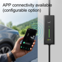 Chargeur EV portable OEM ODM 16A 32A 40A C10 Niveau 2 pour la maison et la voiture, monophasé 3.6kW 7kW 9.6kW, EVSE mobile avec application optionnelle