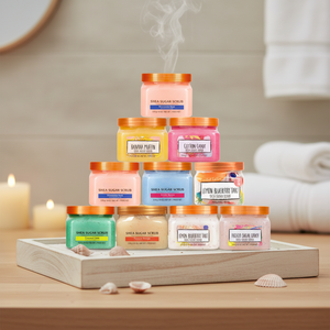 Shea Sugar Private Label การขัดผิว,สครับขัดผิวเพื่อผิวขาวอินทรีย์ผลไม้มังสวิรัติเชอร์เบทสำหรับผู้จำหน่ายผลิตภัณฑ์ดูแลผิว - Product Image 2