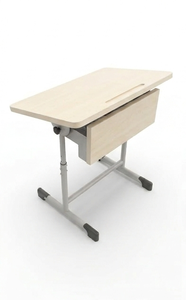 High Quality Adjustable Student Desk Melamine Particle Board Metal Frame Height Adjustable <b>Study</b> <b>Table</b> For School Home Use - Product Image 4
